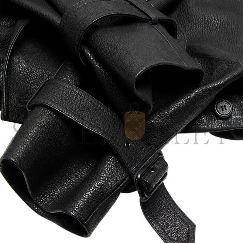 ACNE STUDIOS CROPPED LEATHER TRENCH COAT FN-WN-LEAT000445